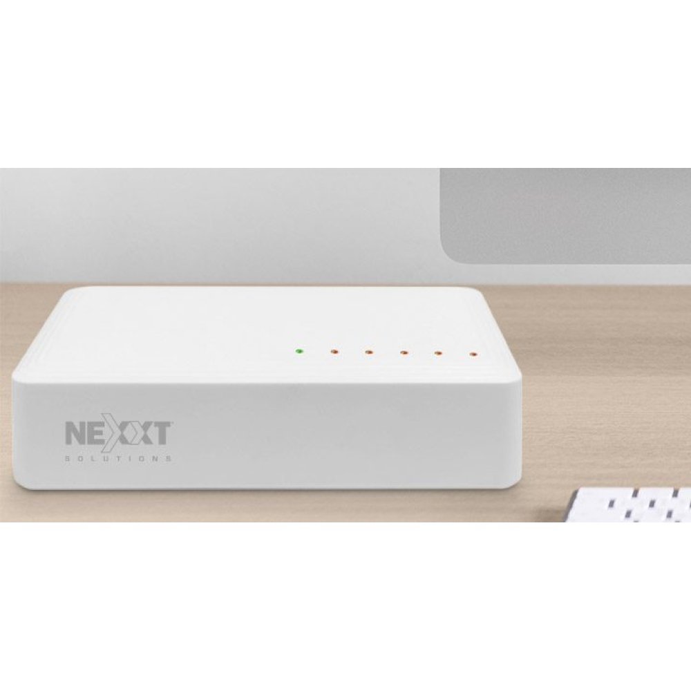Nexxt Infrastructure - Switch - Gigabit Ethernet - 5 x 10/100/1000 - 1 Gigabit Ethernet - Essential Naxos 501-G 110/220V - Imagen 2