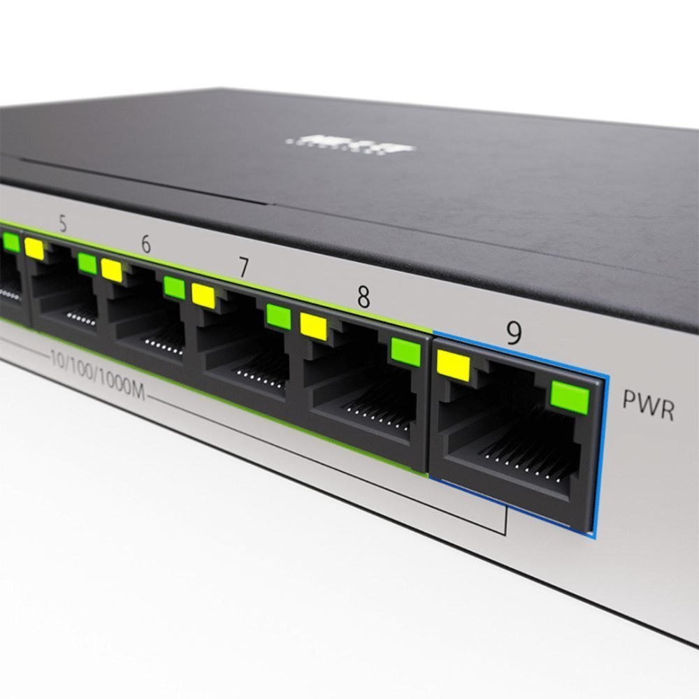 Nexxt Solutions Infrastructure - Switch - Gigabit Ethernet - 9 x 10/100/1000 - 1 Gigabit Ethernet - 9 POE+ 120W - Imagen 2