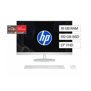 HP 27-cr0252la - All-in-one - AMD Ryzen 5 7520U / 4.3 GHz - DDR5 SDRAM - 512 GB HDD - 27" - UMA - Windows 11 Home - White