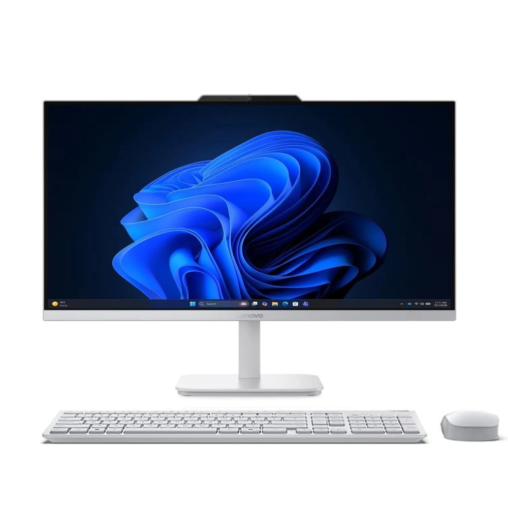 Lenovo - All-in-one - Intel Ryzen 5 40 / 4.3 GHz - LPDDR5 SDRAM - 23.8" - AMD Radeon 610M - Windows 11 Home - Cloud Grey - Imagen 2