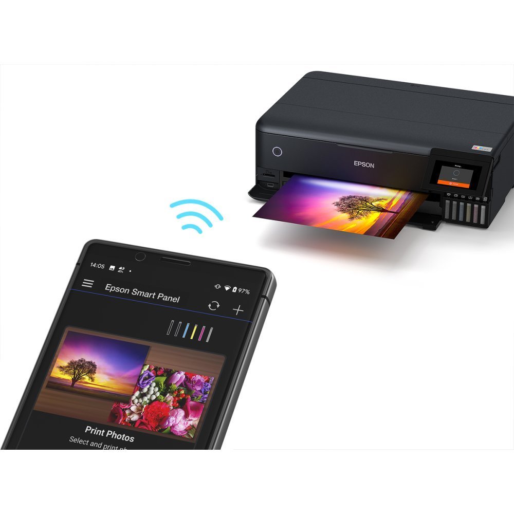 Epson EcoTank L8180 - Impresora multifunción - color - chorro de tinta - A3 (material) - hasta 16 ppm (impresión) - 100 hojas - USB 2.0, LAN, Wi-Fi(n) - Imagen 4