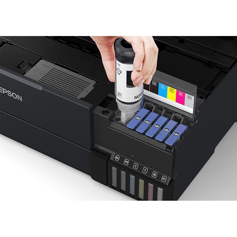 Epson EcoTank L8180 - Impresora multifunción - color - chorro de tinta - A3 (material) - hasta 16 ppm (impresión) - 100 hojas - USB 2.0, LAN, Wi-Fi(n) - Imagen 7