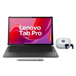 Lenovo IdeaTab Pro - 12.7" - 3K (2944 x 1840) - WIFI Android 14 or Later - MediaTek Dimensity 8300 - 8GB Soldered LPDDR5x - 256GB UFS 4.0 - Luna Grey + Keyboard + Pen Plus + Moto Buds