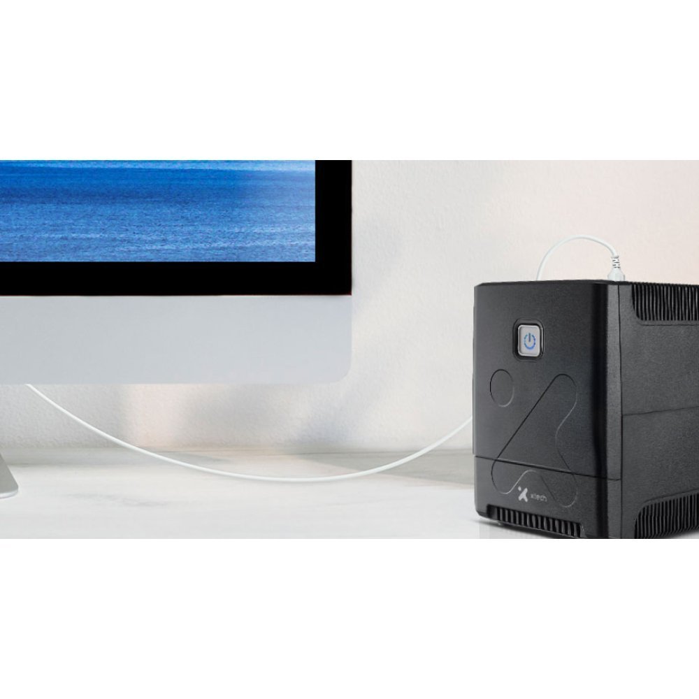 Xtech - Battery backup - Line interactive - 375 Watt - 750 VA - AC 110/120 V - 8 outlets XTP-751 - Imagen 3