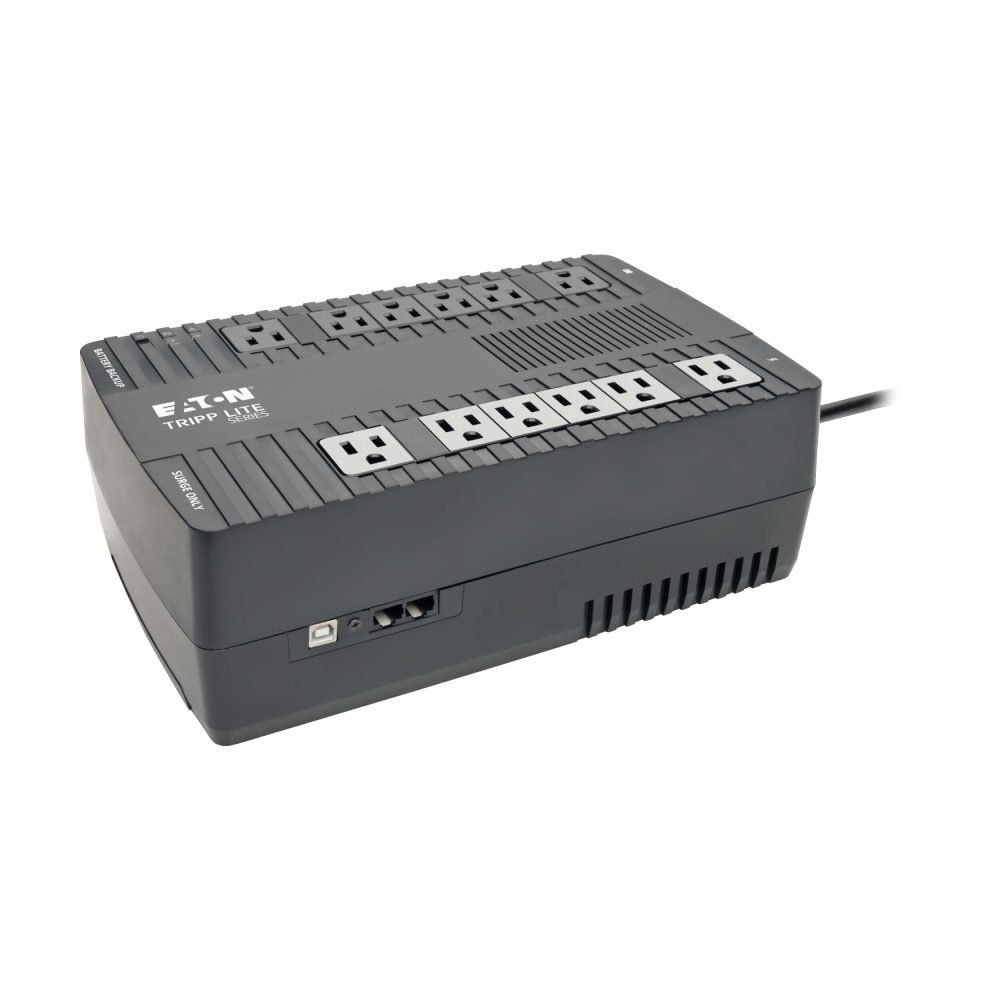 Eaton Tripp Lite Series UPS 750VA 450W Desktop Battery Back Up AVR 50/60Hz Compact 120V USB RJ11 - UPS - CA 120 V - 450 vatios - 750 VA - conectores de salida: 12 - Imagen 3