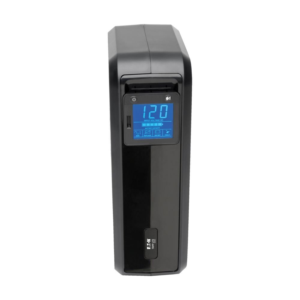 Eaton Tripp Lite Series UPS Smart 1000VA 500W Back Up Tower LCD AVR 120V USB Coax RJ45 - UPS - CA 120 V - 500 vatios - 1000 VA - conectores de salida: 8 - negro - Imagen 6