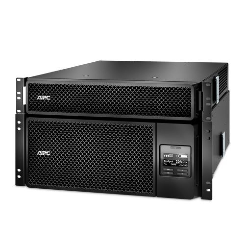 APC Smart-UPS SRT 6000VA RM - UPS (montaje en bastidor) - CA 208 V - 6000 vatios - 6000 VA - Ethernet 10/100 USB - conectores de salida: 17 - 6U - negro - con Transformador reductor de 208/240 V a 120 V - para P/N: AR4024SP AR4024SPX429 AR4024SPX431 AR402 - Imagen 2
