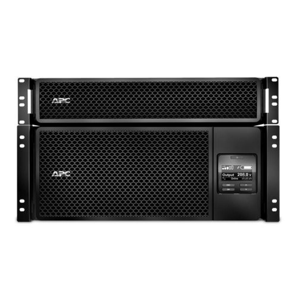 APC Smart-UPS SRT 6000VA RM - UPS (montaje en bastidor) - CA 208 V - 6000 vatios - 6000 VA - Ethernet 10/100 USB - conectores de salida: 17 - 6U - negro - con Transformador reductor de 208/240 V a 120 V - para P/N: AR4024SP AR4024SPX429 AR4024SPX431 AR402 - Imagen 3