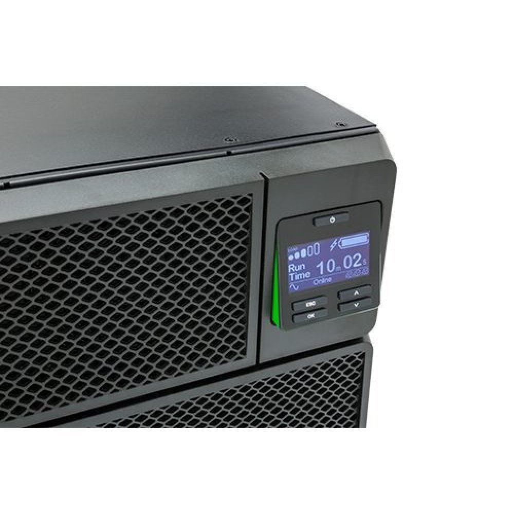 APC Smart-UPS SRT 6000VA RM - UPS (montaje en bastidor) - CA 208 V - 6000 vatios - 6000 VA - Ethernet 10/100 USB - conectores de salida: 17 - 6U - negro - con Transformador reductor de 208/240 V a 120 V - para P/N: AR4024SP AR4024SPX429 AR4024SPX431 AR402 - Imagen 6