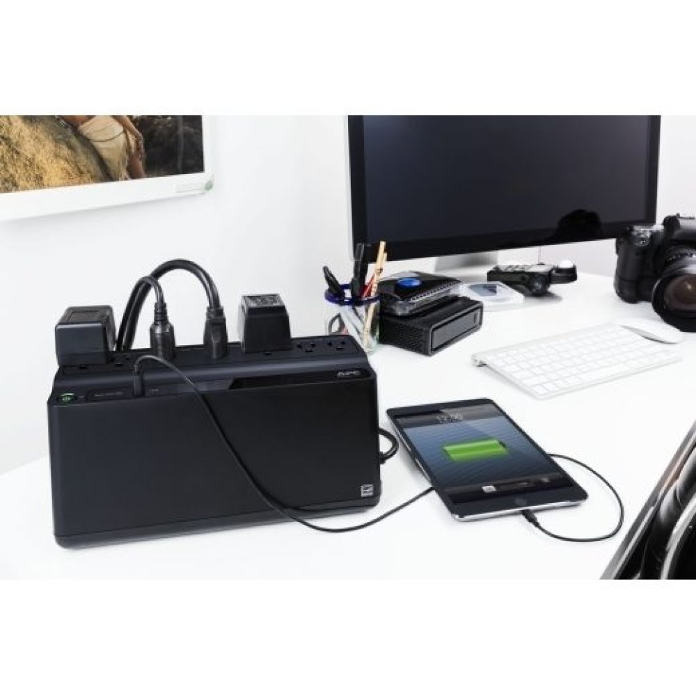 APC Back-UPS BE600M1-LM - UPS - CA 120 V - 330 vatios - 600 VA - USB - conectores de salida: 7 - Imagen 3