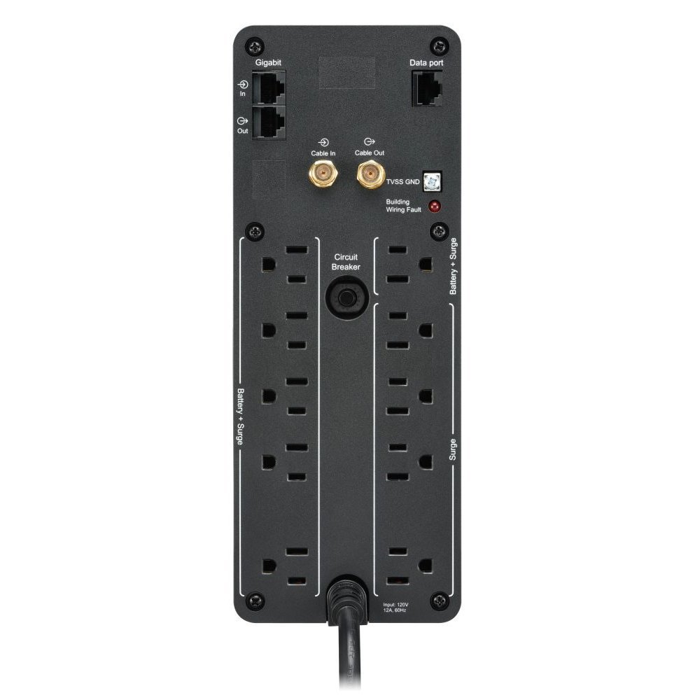 APC Back-UPS Pro BR1500M2-LM - UPS - CA 120 V - 900 vatios - 1500 VA - USB - conectores de salida: 10 - negro - Imagen 4
