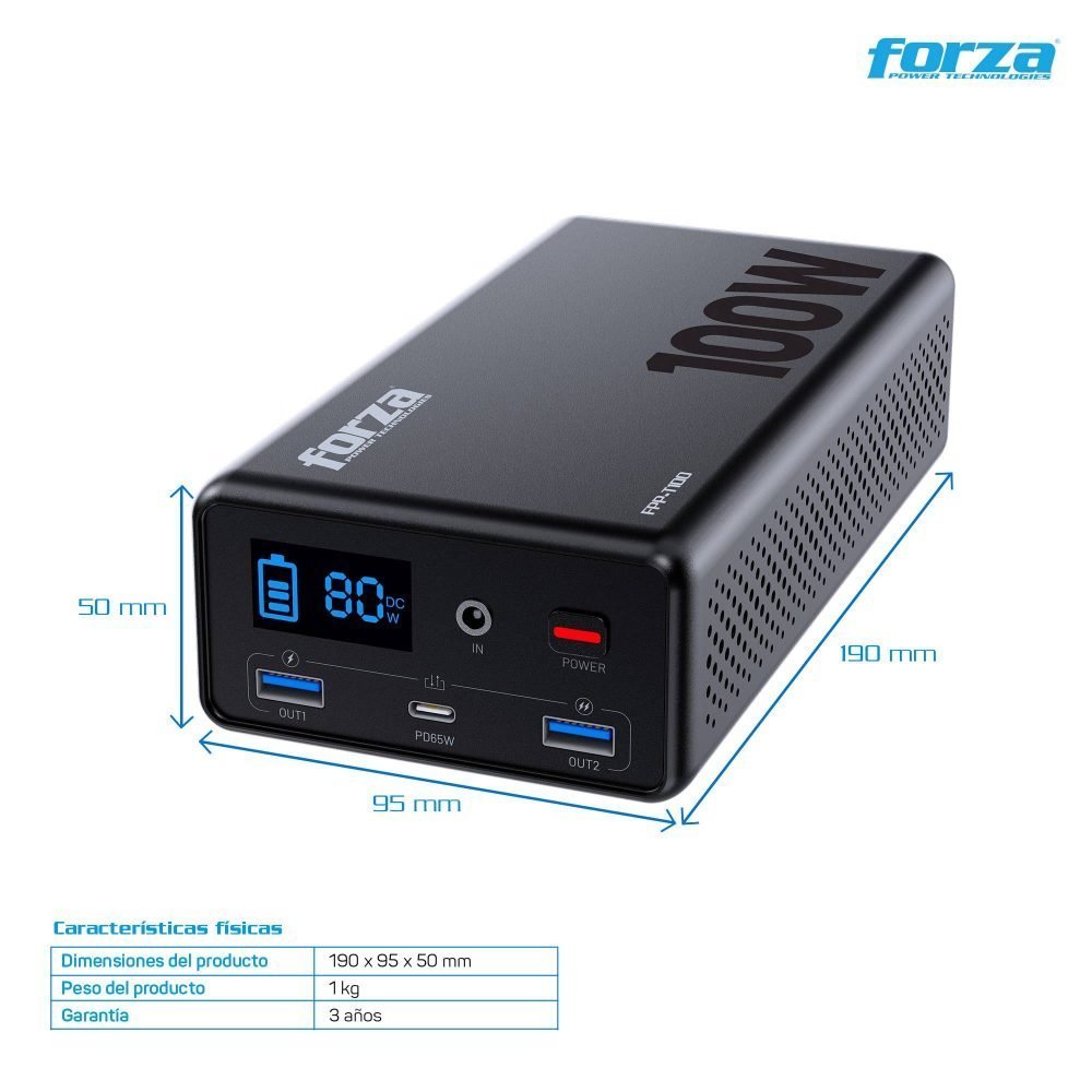 Forza - Battery backup - 100 Watt - AC 110/120 V - Titan Series - Imagen 2