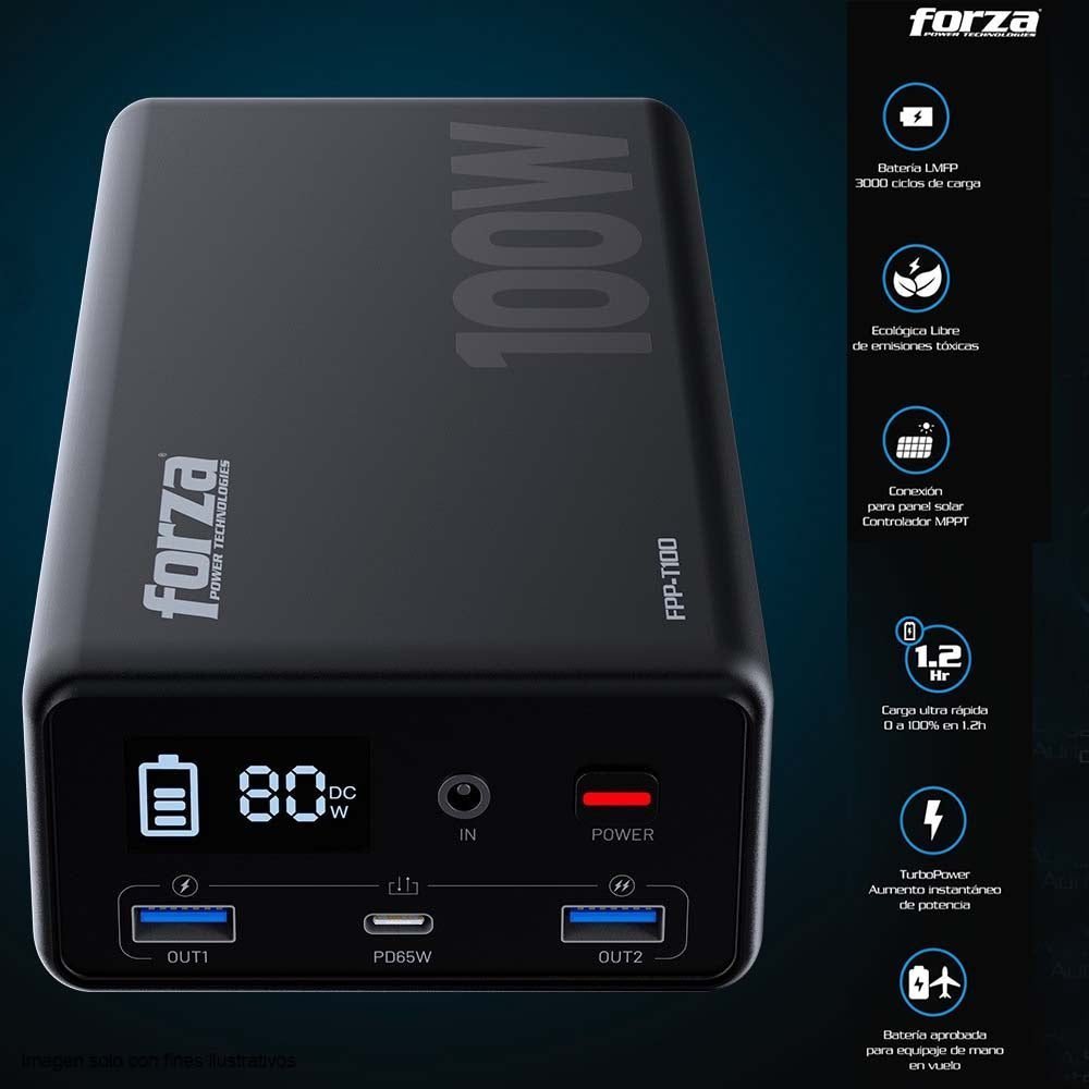 Forza - Battery backup - 100 Watt - AC 110/120 V - Titan Series - Imagen 3