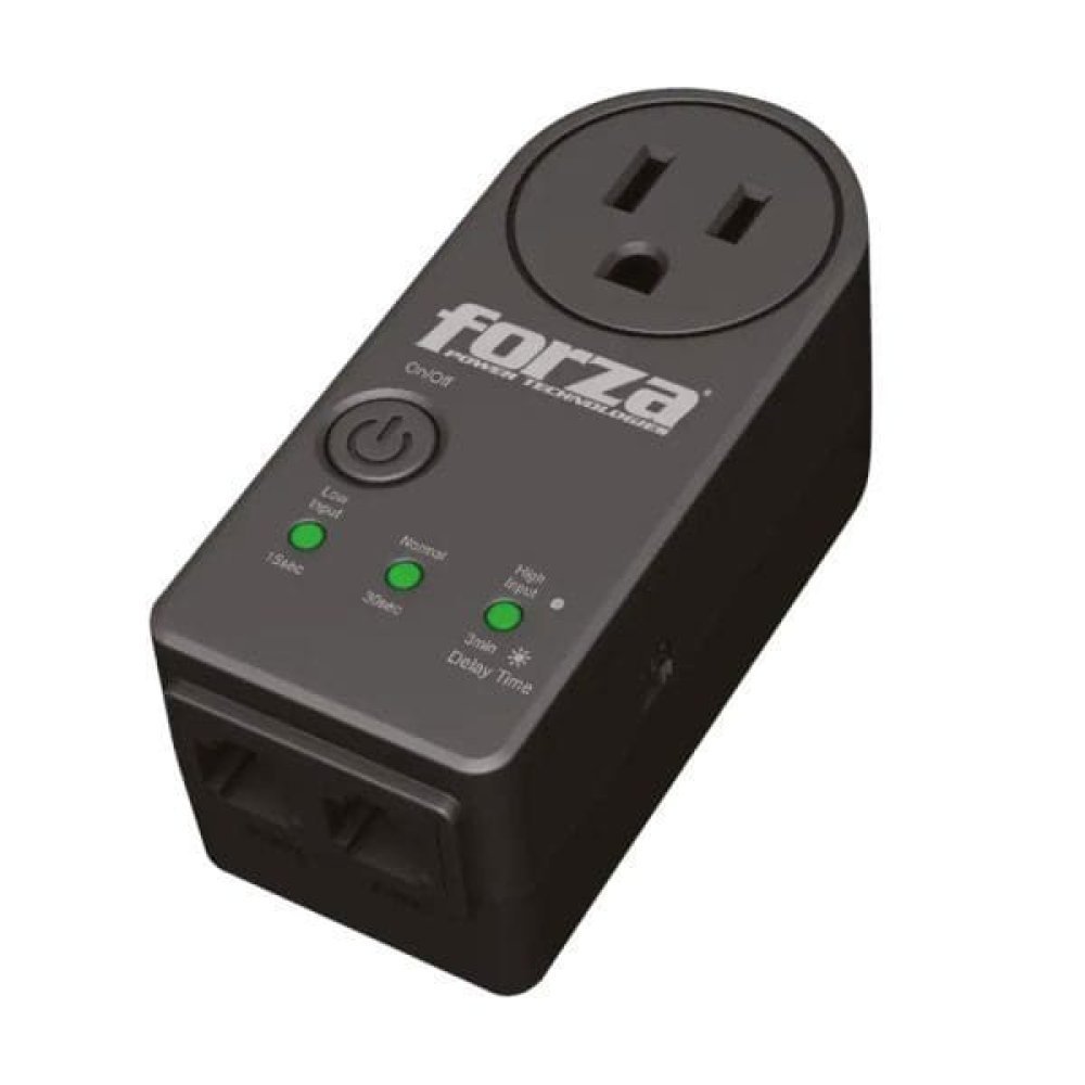Forza Surge Zion 2K10 - Supresor de sobrevoltaje - 110V US - 1 RJ45 - 1 Salida - Rango de Voltaje 90-140 VAC - Proteccion de Picos IMAX 18000A - Color Negro - Imagen 3