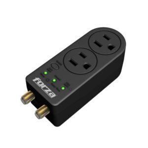Forza Power Technologies - Automatic voltage regulator - Forza Voltage Protector FVP-0200C Coaxial 2 Out 110V US Plug