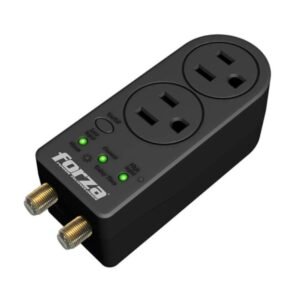 Forza Power Technologies - Automatic voltage regulator - Forza Voltage Protector FVP-0200C Coaxial 2 Out 110V US Plug