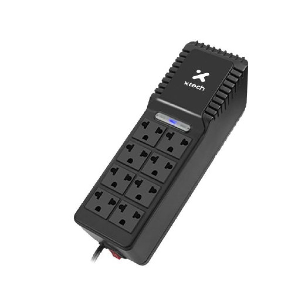 Xtech - Automatic voltage regulator - External - AC 110/120 V - 8 Tomas de Corriente - 1000 VA - -XTR-1002