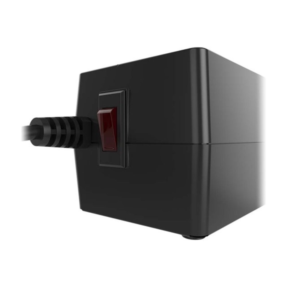 Forza FVR Series FVR-1011USB - Regulador automático de voltaje - CA 115 V - 500 vatios - 1000 VA - conectores de salida: 4 - negro - Imagen 2