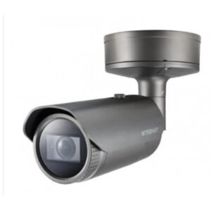 Hanwha Vision WiseNet P PNO-A9081R - Cámara de vigilancia de red - color (Día y noche) - 3840 x 2160 - iris automático - motorizado - audio - compuesto - GbE - MJPEG, H.264, H.265 - CC 12 V / PoE Plus