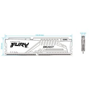 Kingston FURY Beast - DDR5 - módulo - 32 GB - DIMM de 288 contactos - 5200 MHz / PC5-41600 - CL40 - 1.25 V - sin búfer - on-die ECC