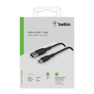 [Empaque Dañado] Belkin BoostCharge - Cable USB - 24 pin USB-C (M) a USB (M) - 1 m - negro