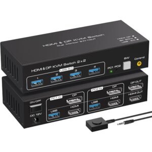 Conmutador KVM DP + HDMI de doble monitor / XXX