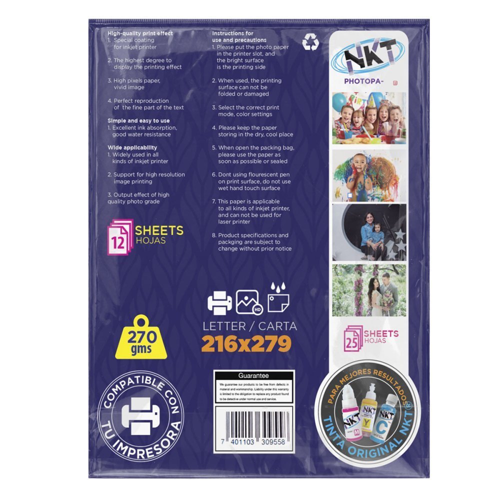 Photopaper NKT SATINADO 25 Hojas - Imagen 3